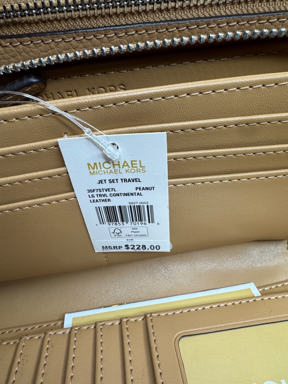 Michael Kors Tan Pebbled Leather Backpack & Zip Wallet Set - Picture 3 of 8